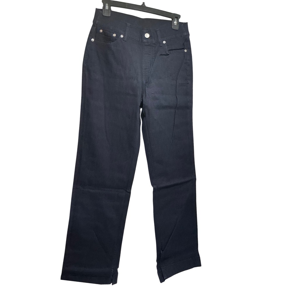 Cos Womens Black Straight Leg High Waisted Denim Jeans Size US 12 UK 16 IT 44/46